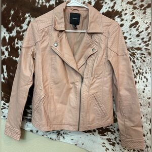 Forever 21- Faux Leather Medium Blush Pink Jacket